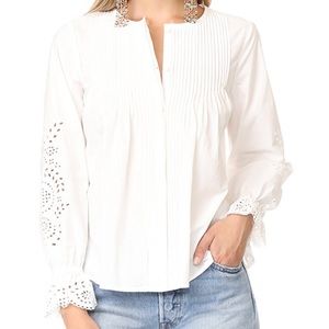 Joie White Kalyssa Blouse Button-down Top